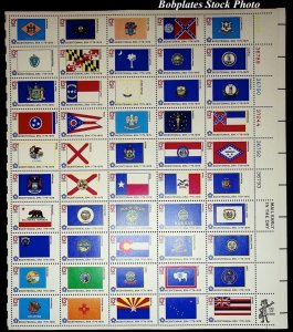 BOBPLATES #1633-82 State Flags Sheet F-VF MNH See Details for #s/Positions