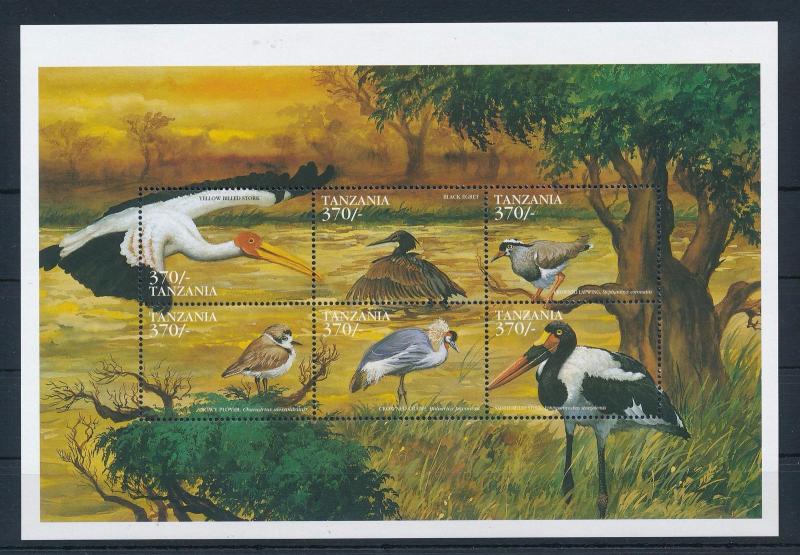 [27305] Tanzania  Birds Vögel Oiseaux Ucelli  MNH Sheet