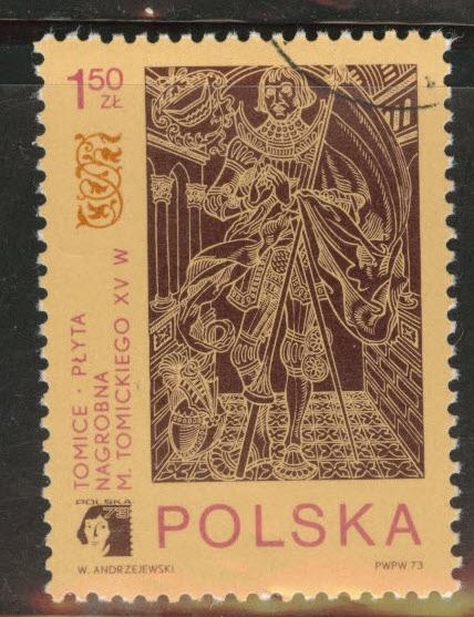 Poland Scott 1982 Used CTO 1973 Flavor caneled Tomicki stamp