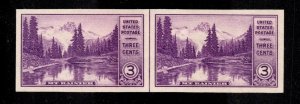 OAS-CNY 11402 SCOTT 758 – 1935 3c National Parks Mt. Rainier, imperf, NGAI