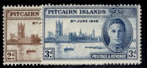 PITCAIRN ISLANDS GVI SG9-10, 1946 victory set, M MINT.