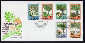 Tokelau 114-119 Trees U/A FDC