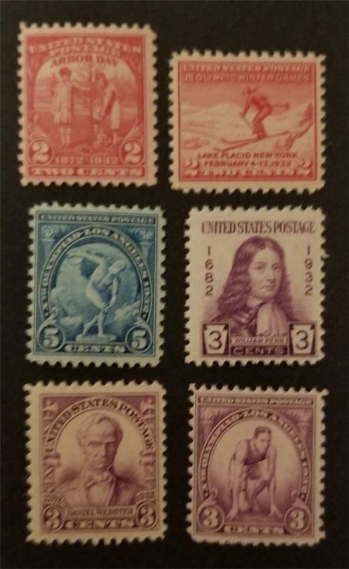 1932 US Commemorative Stamp Year Set MNH OG Mint Never Hinged