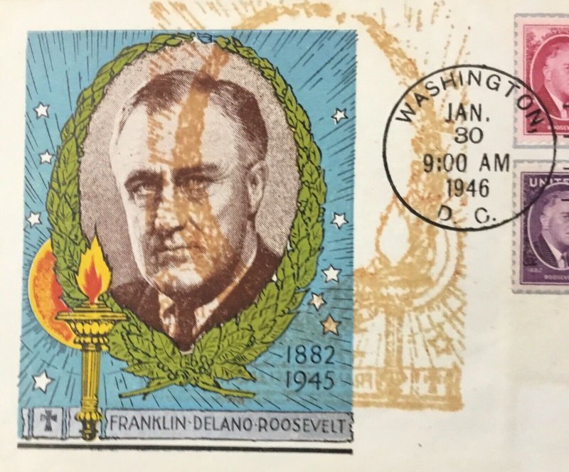 930-933   Combo Cover  Franklin D. Roosevelt  4 stamps Smartcraft Special   1947
