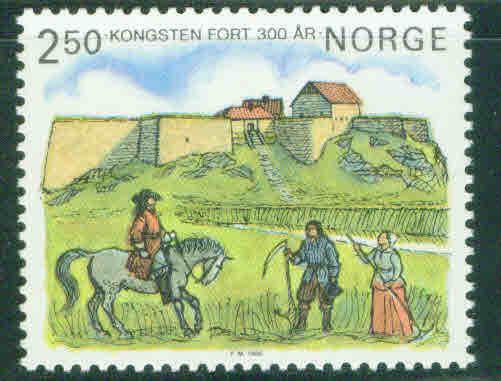 Norway Scott 860 MNH** 1985 Kongsten Fort stamp