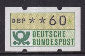 Germany   MNH  1981  automation machine labels 60 pf  automatenmarken