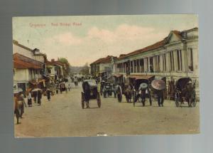 1903 Malacca Straits Settlement Singapore Postcard Cover to USA New Bridge Road