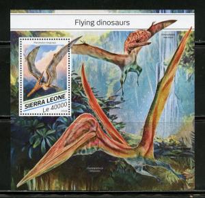 SIERRA LEONE 2018 FLYING DINOSAURS  SOUVENIR SHEET MINT NH