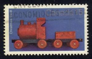 Canada #839 Wooden Train, used (0.25)