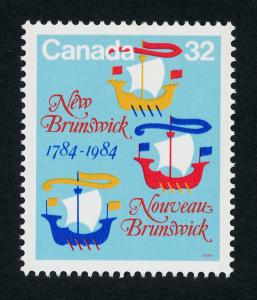 Canada 1014 MNH Ship, New Brunswick Bicentenary