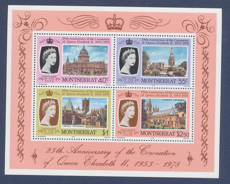 MONTSERRAT - Scott 388a -  - MNH S/S -  QEII Silver Jubilee  1978