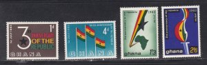 Ghana # 143-146, 3rd Anniversary of the Republic, NH, 1/2 Cat.