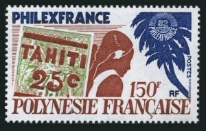 Fr Polynesia 361-361a, MNH. Mi 350, 351 Bl.6. PHILEXFRANCE-1982, Stamp on stamp.