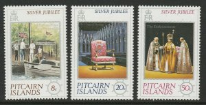 1977 Pitcairn Islands 160-162 25 years of the coronation of Elizabeth II