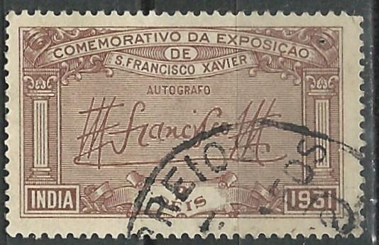 Portuguese India # 417 St.Xavier Exposition 1931 (1) VF Used
