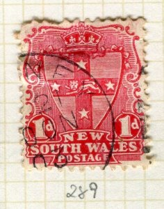 NEW SOUTH WALES; 1897 early classic QV issue used Shade of 1d. value