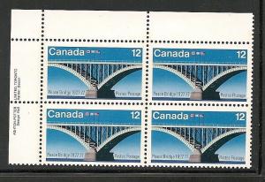 Canada sc 737  plate block mnh 