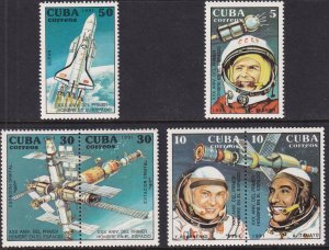 Sc# 3301 / 3308 Cuba 1991 1st Man in Space complete set MNH CV: $4.35