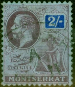 Montserrat 1916 2s Purple & Blue-Blue SG57 Fine Used