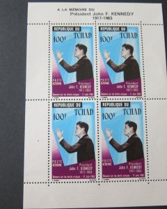 Chad 1964 Sc 20a John F Kennedy set MNH