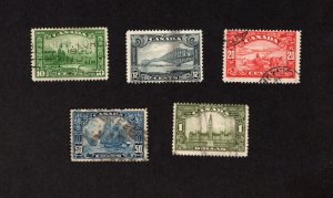 Canada used set High Value Scroll Issue Fine Scott # 155-159