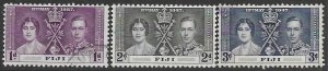 Fiji  114-16    1937  set 3    fine  used