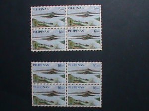 ​PHILIPPINES-1962-SC#868-9-WHO DRIVE TO ERADECATE MARALIA-MNH BLOCKS- VF