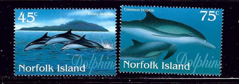 Norfolk Is 621-22 MNH 1997 Dolphins