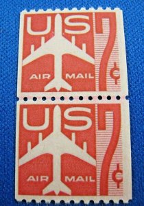 UNITED STATES 1960  -  SCOTT #C61 LINE PAIR      MNH       (U40)