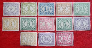 CURACAO 1915-1931 Numbers type Vürtheim MH Scott# 45-58