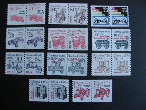 USA 11 different MNH modern coil pairs check them out!