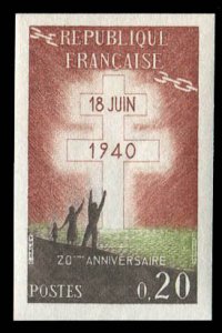 France, 1950-Present #967 (YT 1264) Cat€77, 1960 French Resistance (20th An...