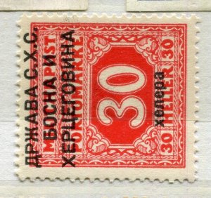 AUSTRIA; BOSNIA HERZ. early 1900s Postage Due issue Mint hinged 30h. value