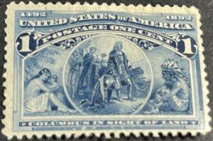 U.S.# 230-MINT/ NO GUM--SINGLE--DEEP BLUE--1893(LOTJ14)