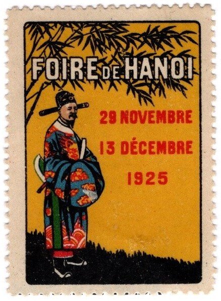 1925 Vietnam Poster Stamp 7th Annual Hanoi Fair Unused