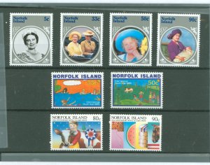 Norfolk Island #364/372 Mint (NH) Single (Complete Set) (Art) (Cow) (Queen)