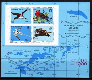 British Virgin Islands 1980 London Exhibition - Sea Birds Mint MNH MS SC 388a