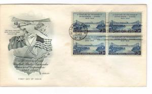 US #961 (Me-22) 3c US - Canada Friendship blk 4 on FDC Artmaster cachet ECV$5.50