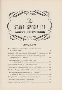 Stamp Specialist, The: Forest Green Book. Guatemala varieties, Camp Shenandoah 