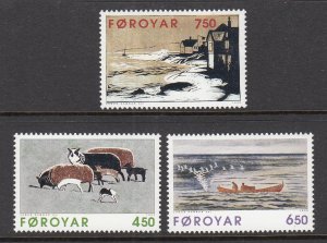 Faroe Islands 307-309 MNH VF