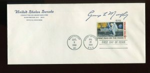 C76 1st Man on the Moon FDC Senator George Murphy  Free Frank Cachet (916 c)