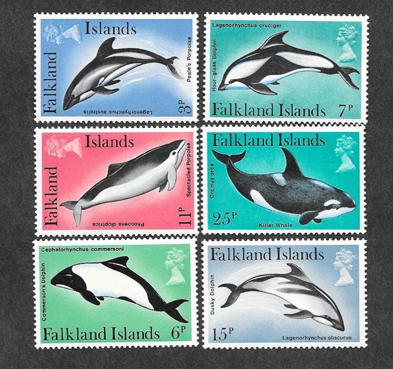 Falkland Islands 298-303 Mint NH Whales!