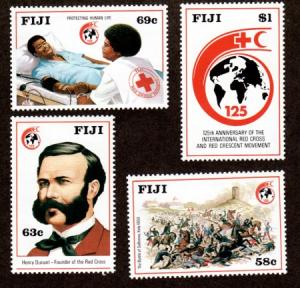 Fiji # 599-602 Mint NH Red Cross!