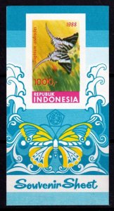 Indonesia 1988 Butterfly Mint MNH Miniature Sheet SC 1373