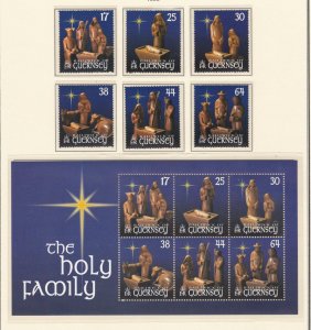 Guernsey # 697-702,702a, Christmas Creche Figures,  Mint NH 1/2 Cat.