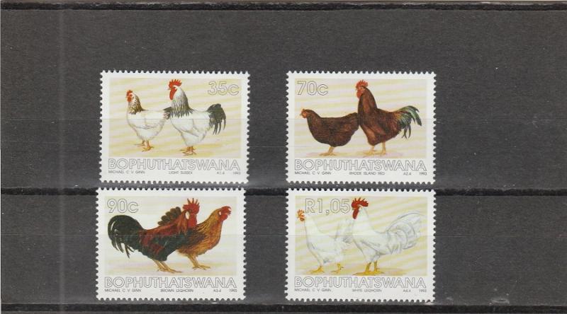 Bophuthatswana  Scott#  283-6  MNH  (1993 Chickens)