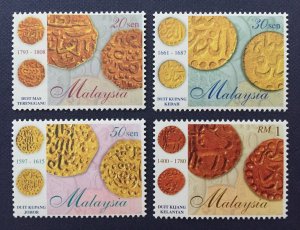 MALAYSIA 1998 Currency Heritage - Gold Coins set of 4V SG#679-682 MNH