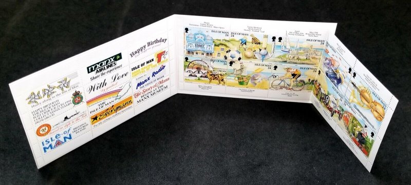 Isle Of Man Centenary Tourism 1994 Football Golf Bicycle Cat Train (booklet) MNH
