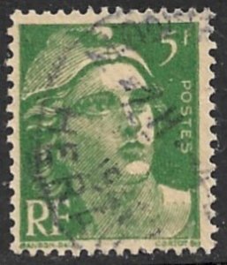 FRANCE 1945-47 5fr Light Green Marianne Issue Sc 542 VFU