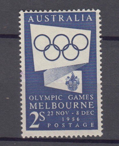J38879, jlstamps, 1954 australia set of 1 mh #277 sports